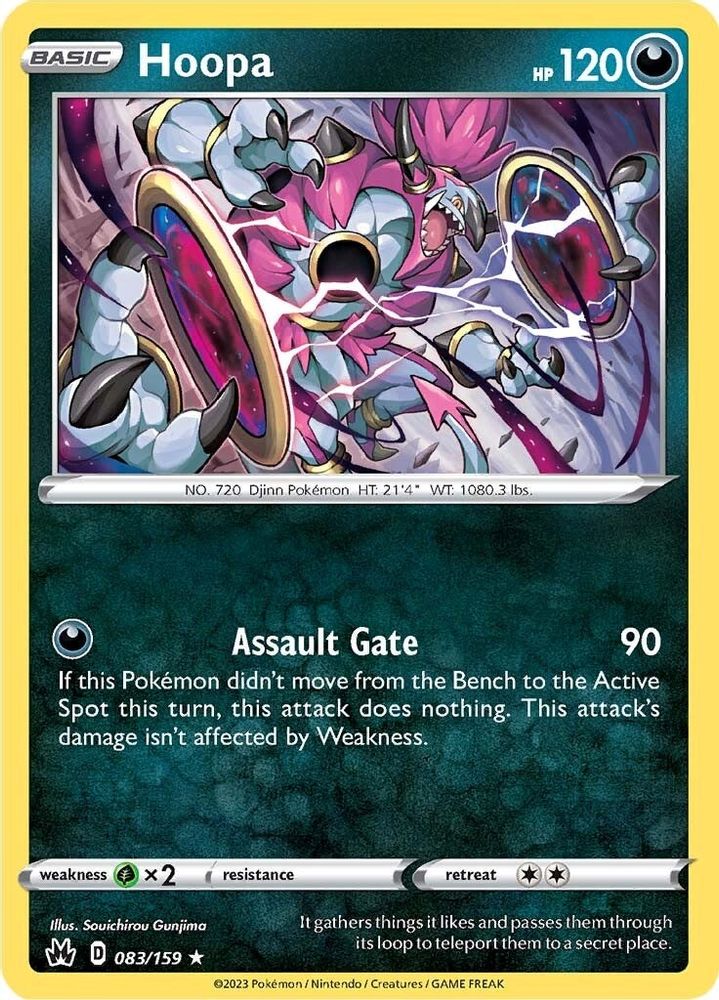 Hoopa 083  - Holofoil Crown Zenith - Holo Rare