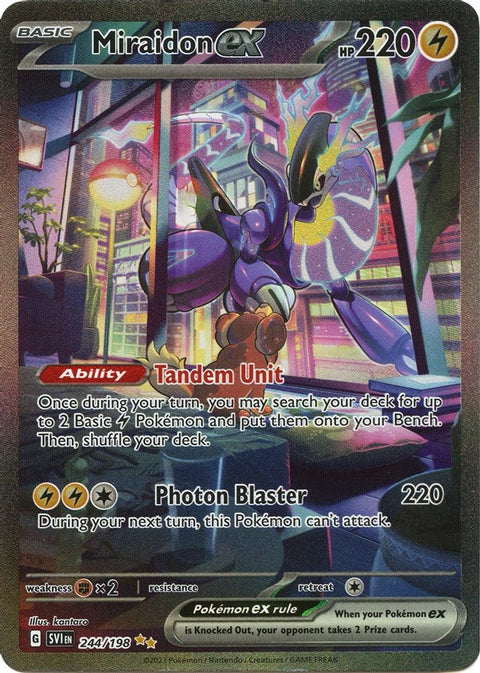 Miraidon ex 244/198  - Holofoil SV01 Scarlet & Violet Base Set - Special Illustration Rare