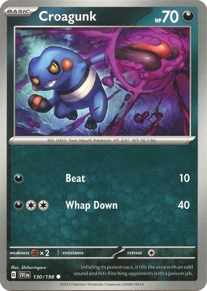 Croagunk 130  SV01 Scarlet & Violet Base Set - Common