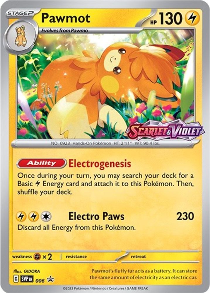 Pawmot (Prerelease) 006  - Holofoil SV Scarlet & Violet Promo Cards - Promo