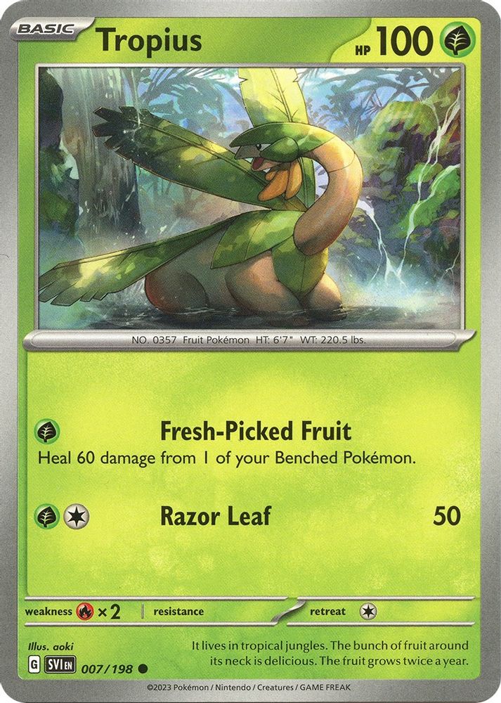 Tropius 007  - Reverse Holofoil SV01 Scarlet & Violet Base Set - Common