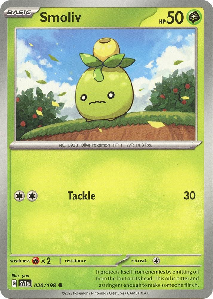 Smoliv 020/198  SV01 Scarlet & Violet Base Set - Common