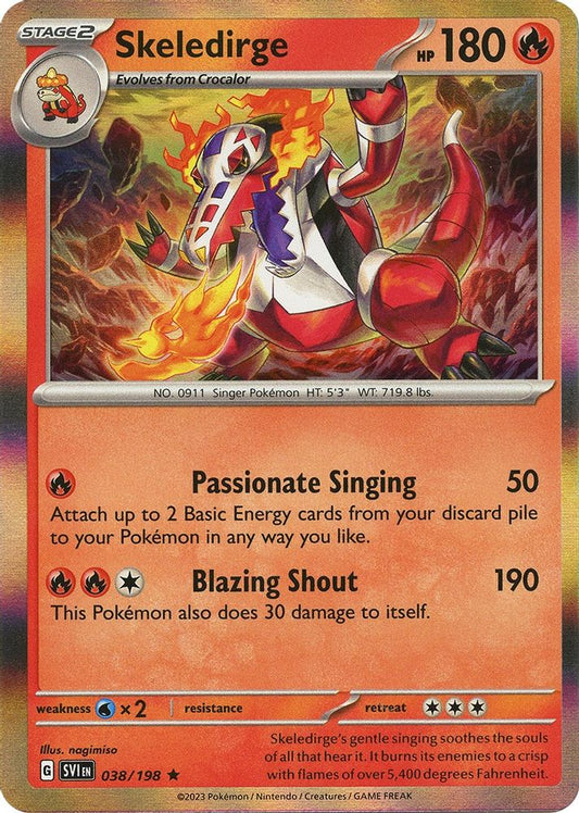 Skeledirge 038  - Reverse Holofoil SV01 Scarlet & Violet Base Set - Rare