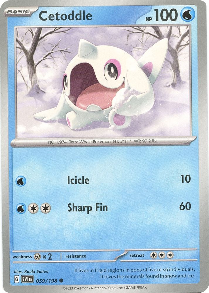 Cetoddle 059/198  - Reverse Holofoil SV01 Scarlet & Violet Base Set - Common