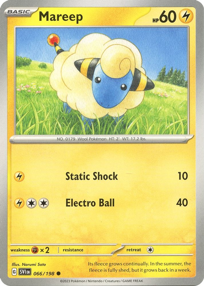 Mareep 066  SV01 Scarlet & Violet Base Set - Common
