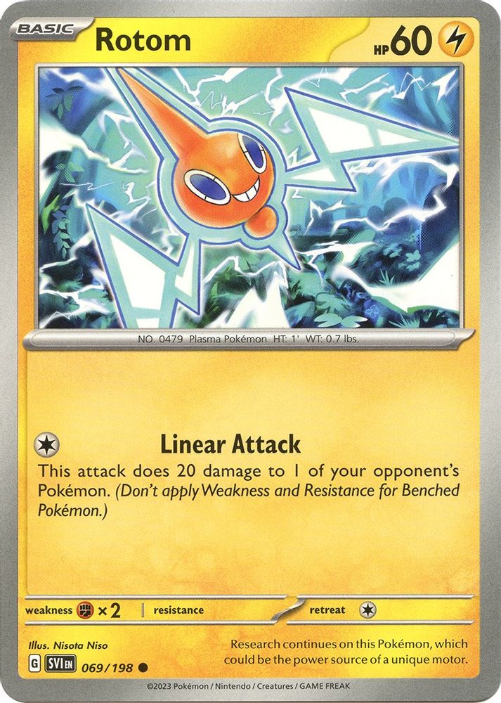 Rotom 069/198  - Reverse Holofoil SV01 Scarlet & Violet Base Set - Common