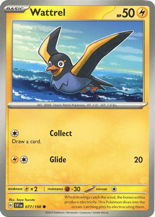 Wattrel 077/198  - Reverse Holofoil SV01 Scarlet & Violet Base Set - Common