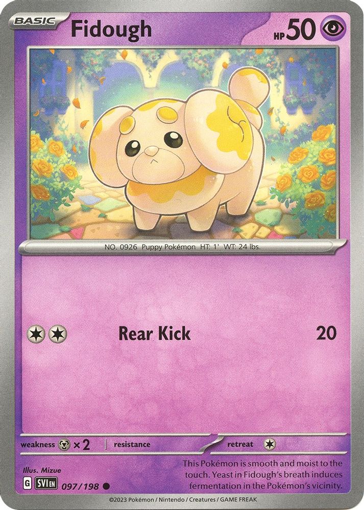 Fidough 097/198  - Reverse Holofoil SV01 Scarlet & Violet Base Set - Common
