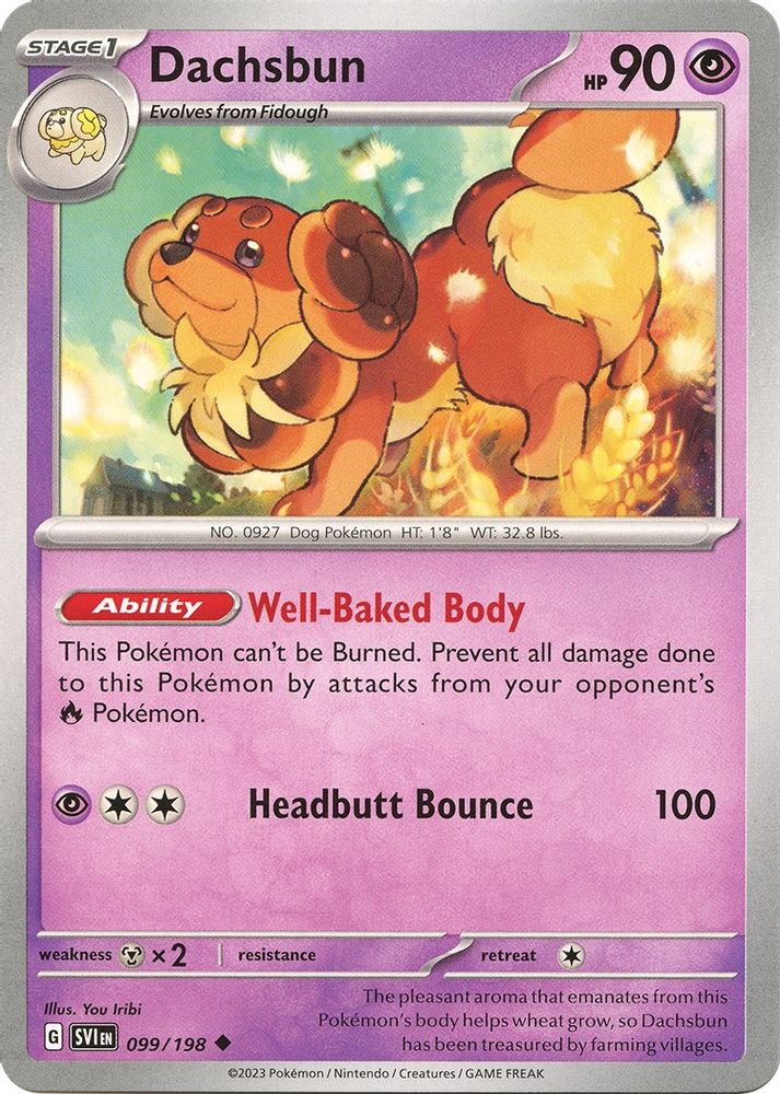 Dachsbun 099  - Reverse Holofoil SV01 Scarlet & Violet Base Set - Uncommon