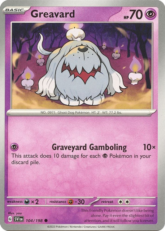 Greavard 104/198  - Reverse Holofoil SV01 Scarlet & Violet Base Set - Common