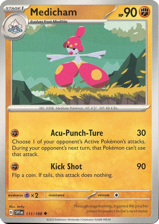 Medicham 111/198  - Reverse Holofoil SV01 Scarlet & Violet Base Set - Uncommon