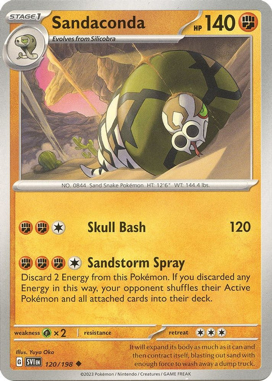 Sandaconda 120  - Reverse Holofoil SV01 Scarlet & Violet Base Set - Uncommon