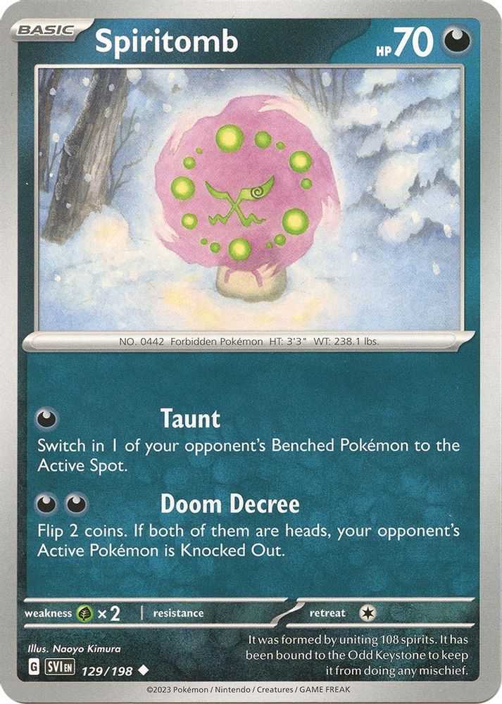 Spiritomb 129  SV01 Scarlet & Violet Base Set - Uncommon