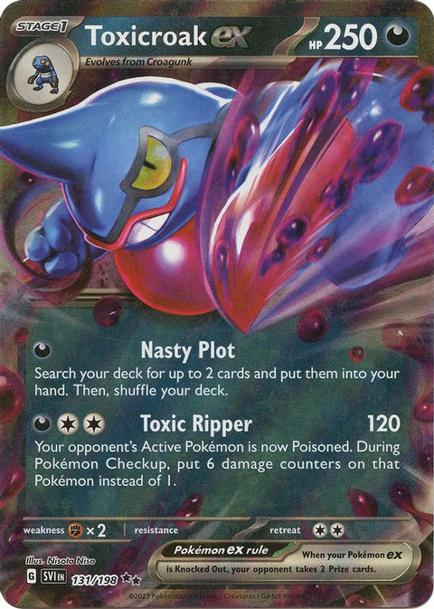 Toxicroak ex 131/198  - Holofoil SV01 Scarlet & Violet Base Set - Double Rare