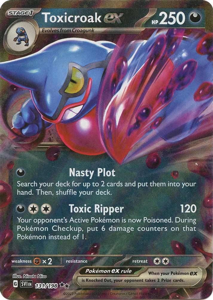 Toxicroak ex 131/198  - Holofoil SV01 Scarlet & Violet Base Set - Double Rare