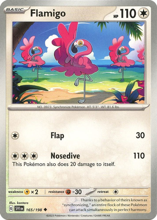 Flamigo 165  - Reverse Holofoil SV01 Scarlet & Violet Base Set - Uncommon