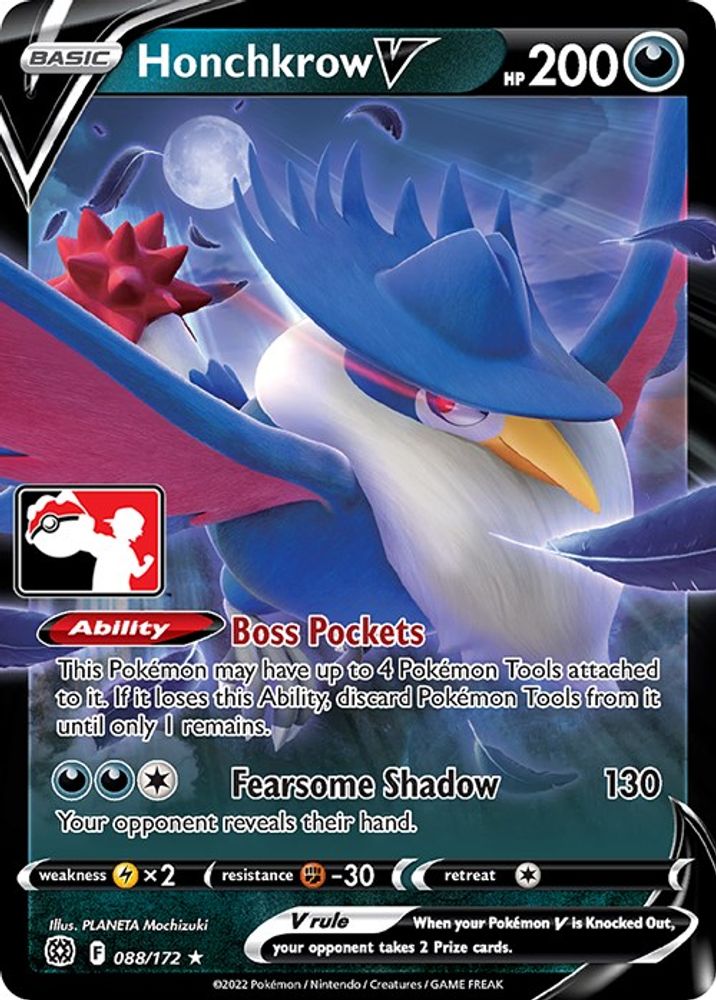 Honchkrow V/172  - Holofoil Prize Pack Series Cards - Ultra Rare