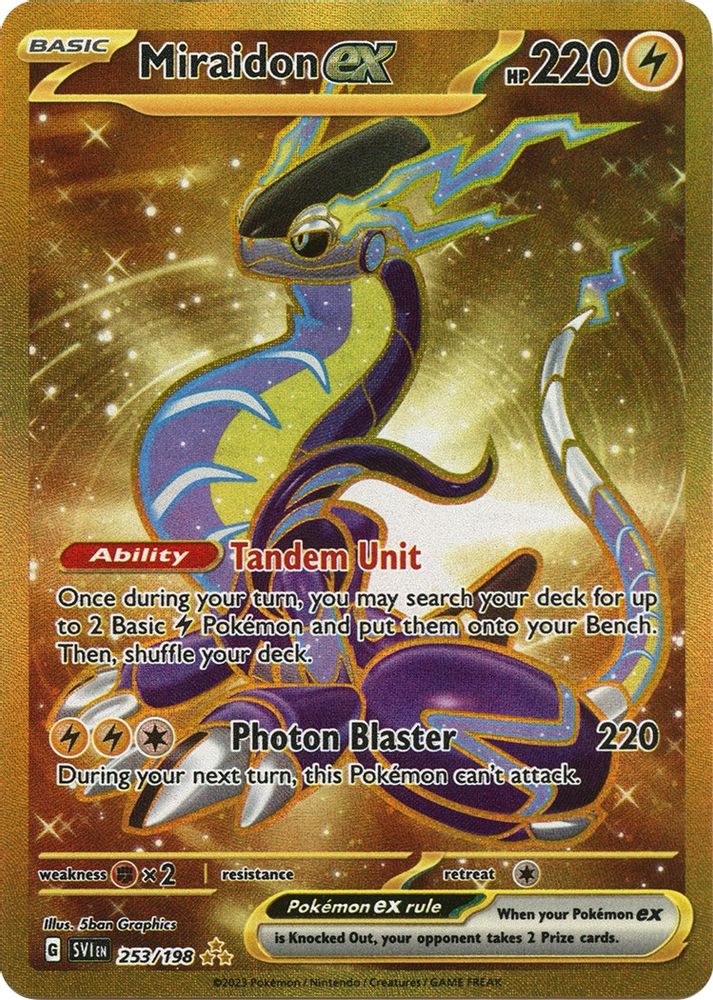 Miraidon ex 253/198  - Holofoil SV01 Scarlet & Violet Base Set - Hyper Rare