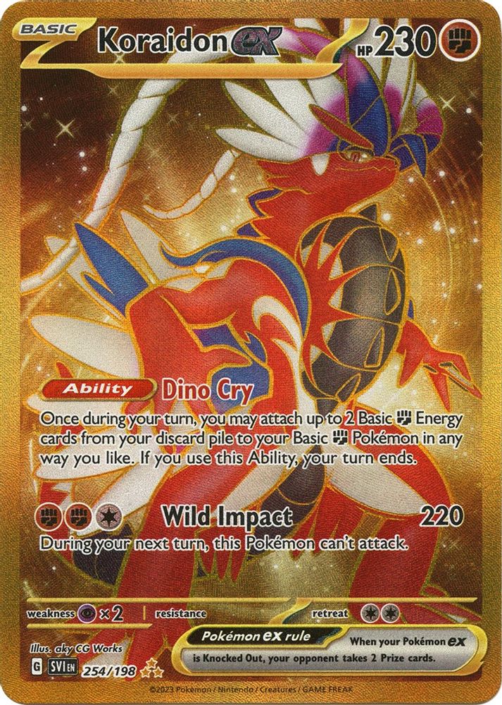 Koraidon ex 254/198  - Holofoil SV01 Scarlet & Violet Base Set - Hyper Rare