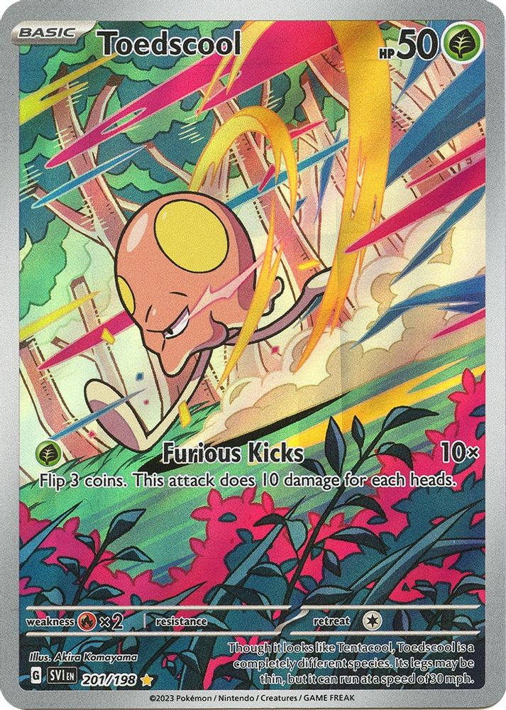 Toedscool 201/198  - Holofoil SV01 Scarlet & Violet Base Set - Illustration Rare