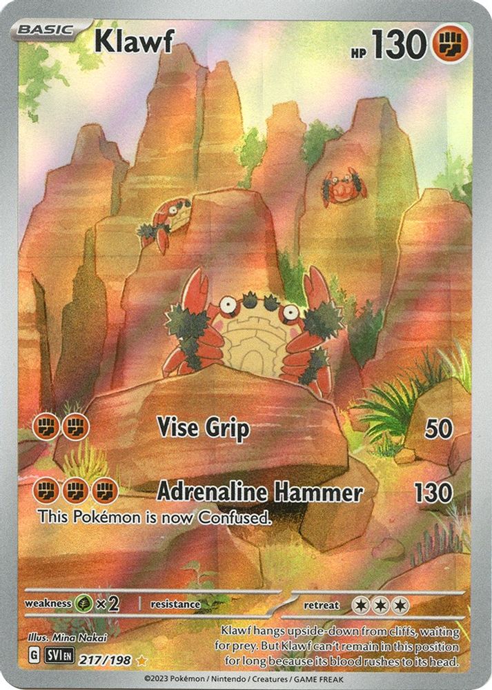 Klawf 217/198  - Holofoil SV01 Scarlet & Violet Base Set - Illustration Rare