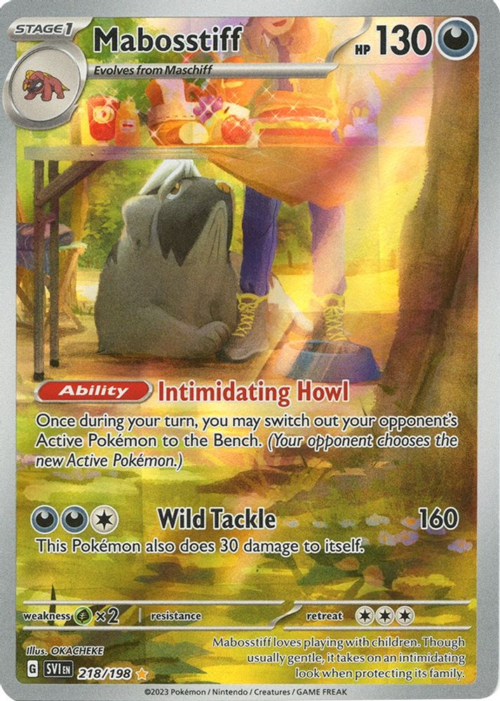 Mabosstiff 218/198  - Holofoil SV01 Scarlet & Violet Base Set - Illustration Rare