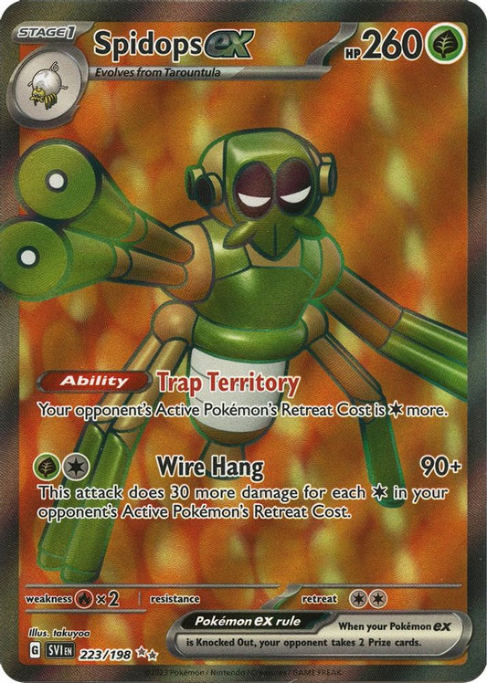 Spidops ex 223/198  - Holofoil SV01 Scarlet & Violet Base Set - Ultra Rare