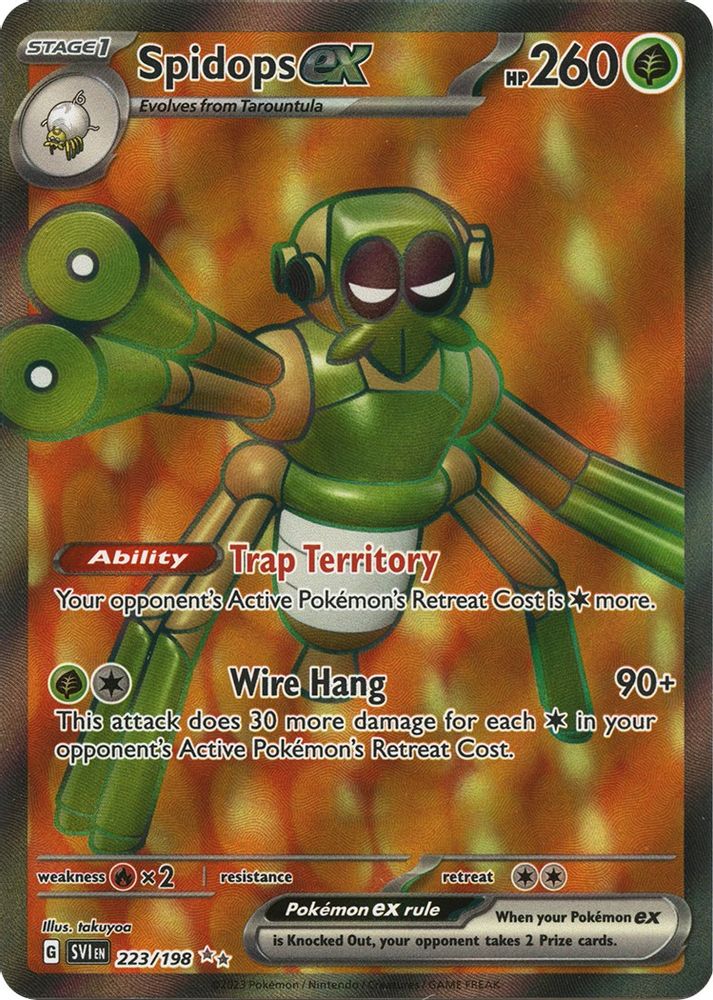 Spidops ex 223/198  - Holofoil SV01 Scarlet & Violet Base Set - Ultra Rare