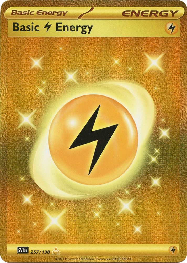 Basic Lightning Energy 257/198  - Holofoil SV01 Scarlet & Violet Base Set - Hyper Rare