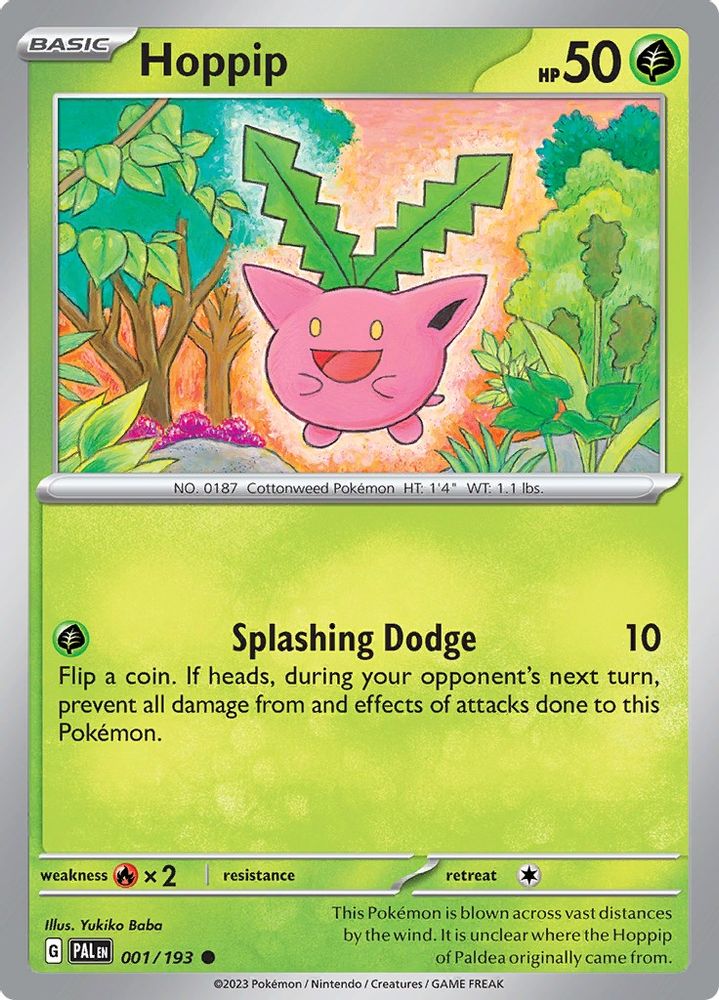 Hoppip 001  - Reverse Holofoil SV02 Paldea Evolved - Common