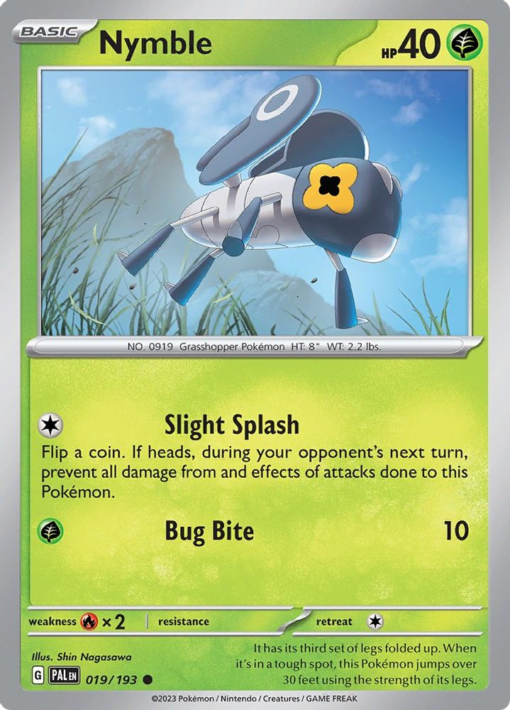 Nymble 019/193  - Reverse Holofoil SV02 Paldea Evolved - Common