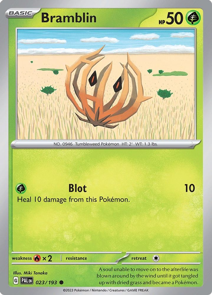 Bramblin 023/193  - Reverse Holofoil SV02 Paldea Evolved - Common
