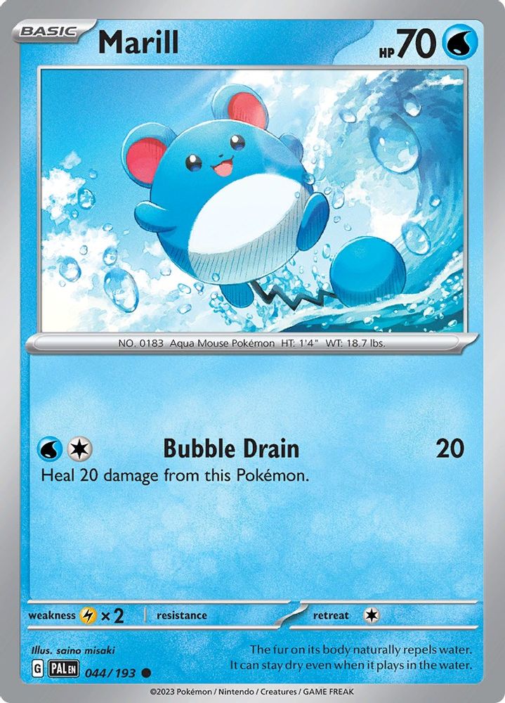 Marill 044/193  SV02 Paldea Evolved - Common