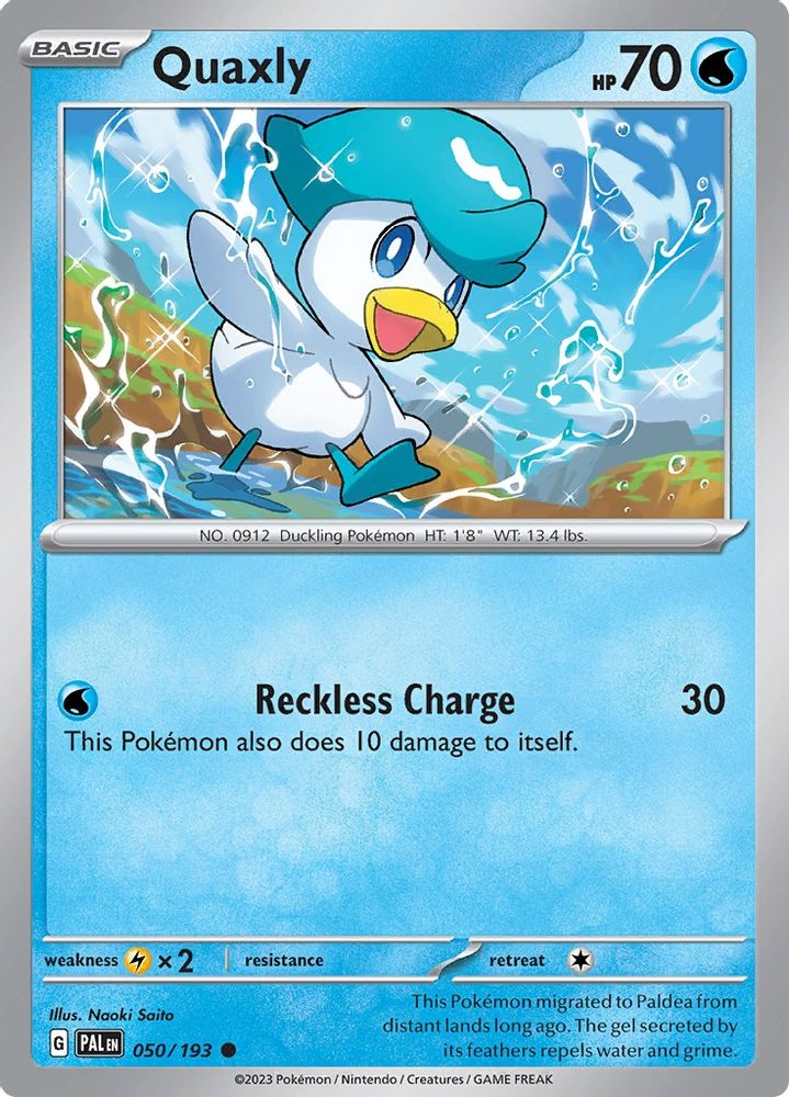 Quaxly 050/193  SV02 Paldea Evolved - Common
