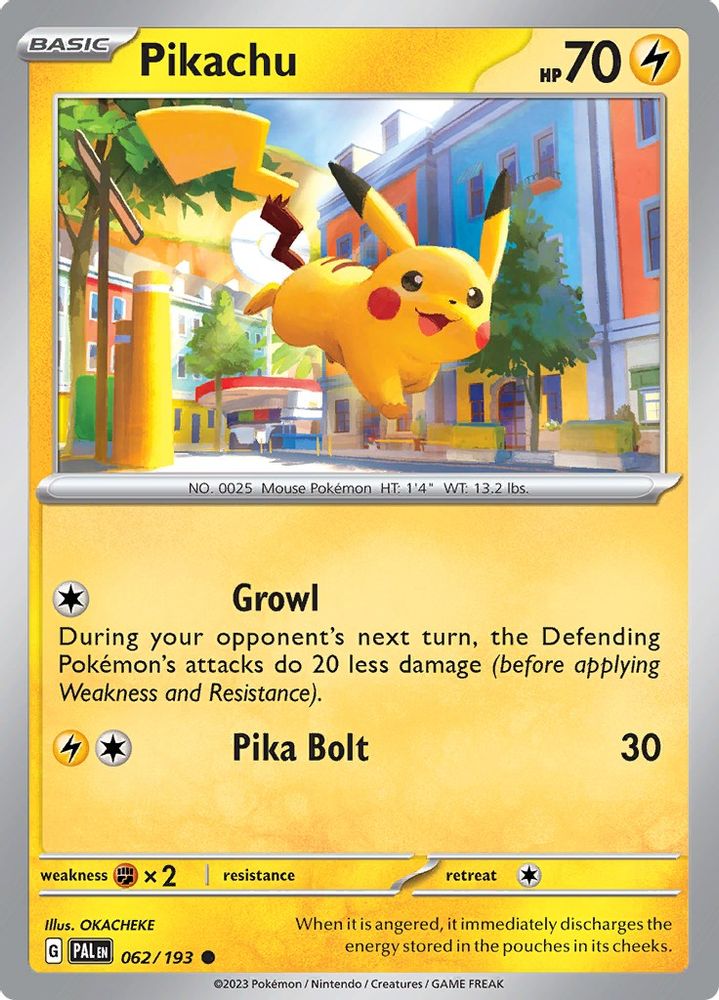 Pikachu 062  - Reverse Holofoil SV02 Paldea Evolved - Common