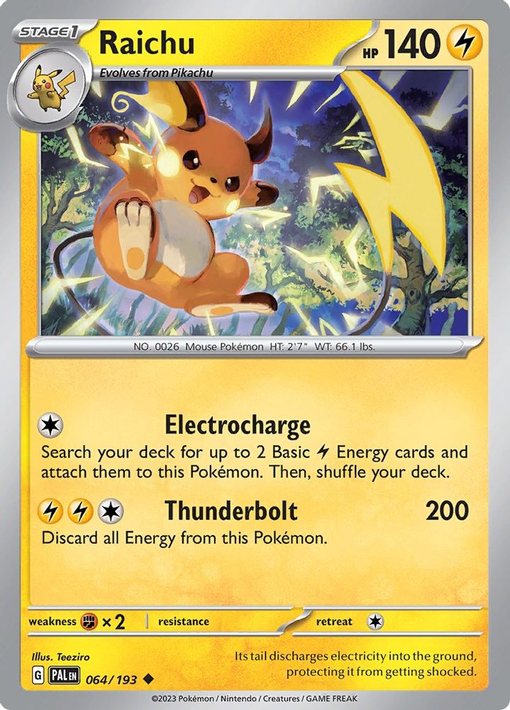 Raichu 064/193  SV02 Paldea Evolved - Uncommon