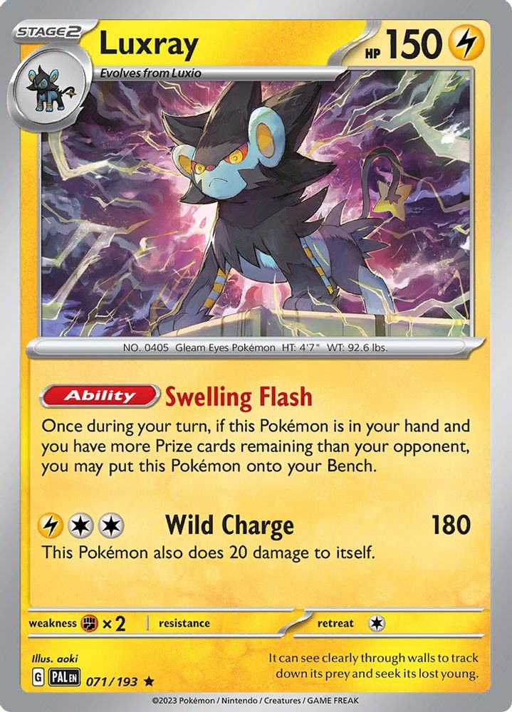 Luxray 071  - Holofoil SV02 Paldea Evolved - Rare