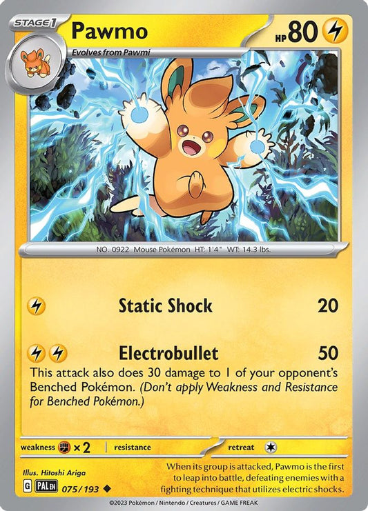 Pawmo 075  SV02 Paldea Evolved - Uncommon