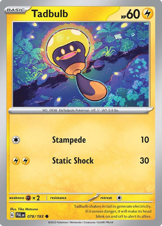 Tadbulb 078/193  - Reverse Holofoil SV02 Paldea Evolved - Common