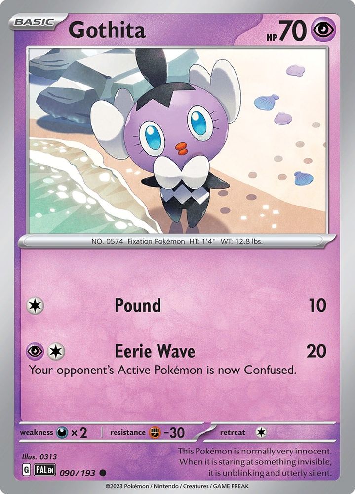 Gothita 090  - Reverse Holofoil SV02 Paldea Evolved - Common