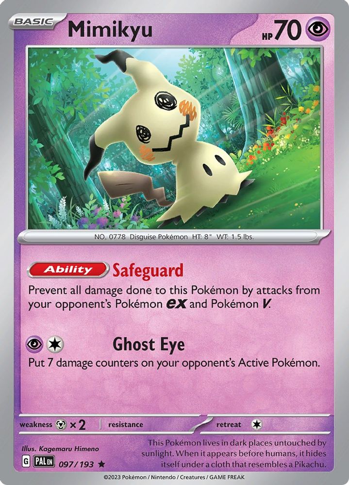 Mimikyu 097  - Holofoil SV02 Paldea Evolved - Rare