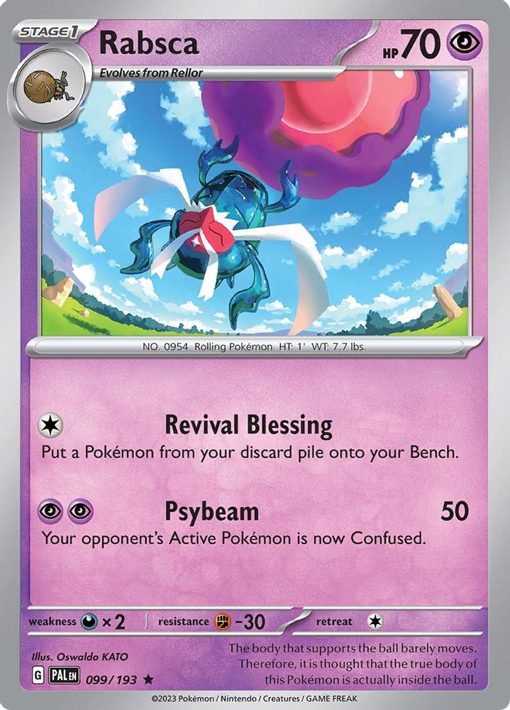 Rabsca 099/193  - Reverse Holofoil SV02 Paldea Evolved - Rare