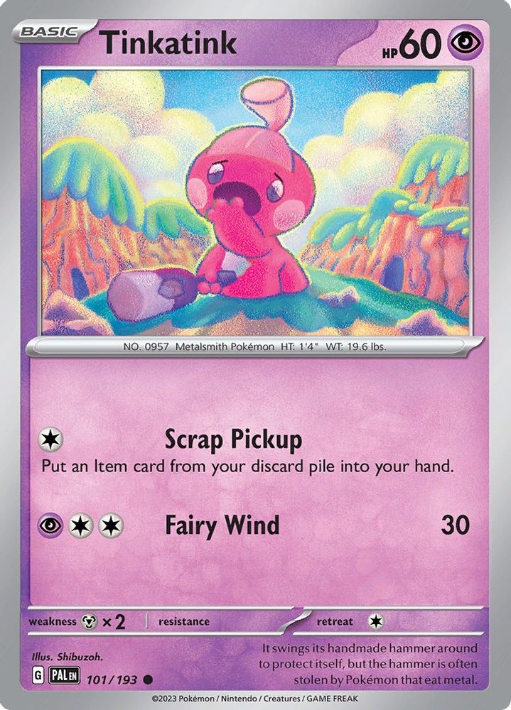 Tinkatink 101/193  - Reverse Holofoil SV02 Paldea Evolved - Common