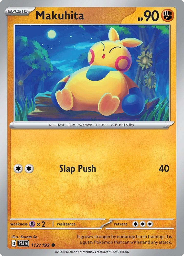 Makuhita 112  - Reverse Holofoil SV02 Paldea Evolved - Common