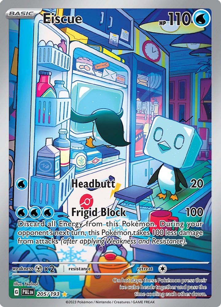 Eiscue 205/193  - Holofoil SV02 Paldea Evolved - Illustration Rare
