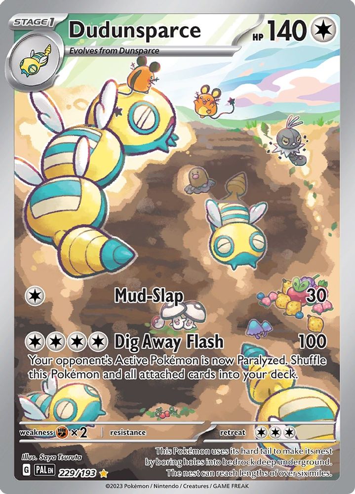 Dudunsparce 229/193  - Holofoil SV02 Paldea Evolved - Illustration Rare