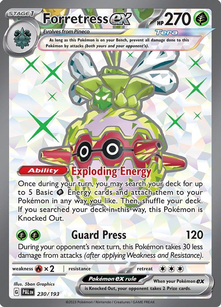 Forretress ex 230/193  - Holofoil SV02 Paldea Evolved - Ultra Rare
