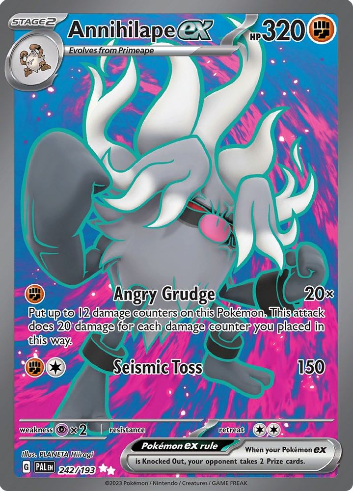 Annihilape ex 242/193  - Holofoil SV02 Paldea Evolved - Ultra Rare