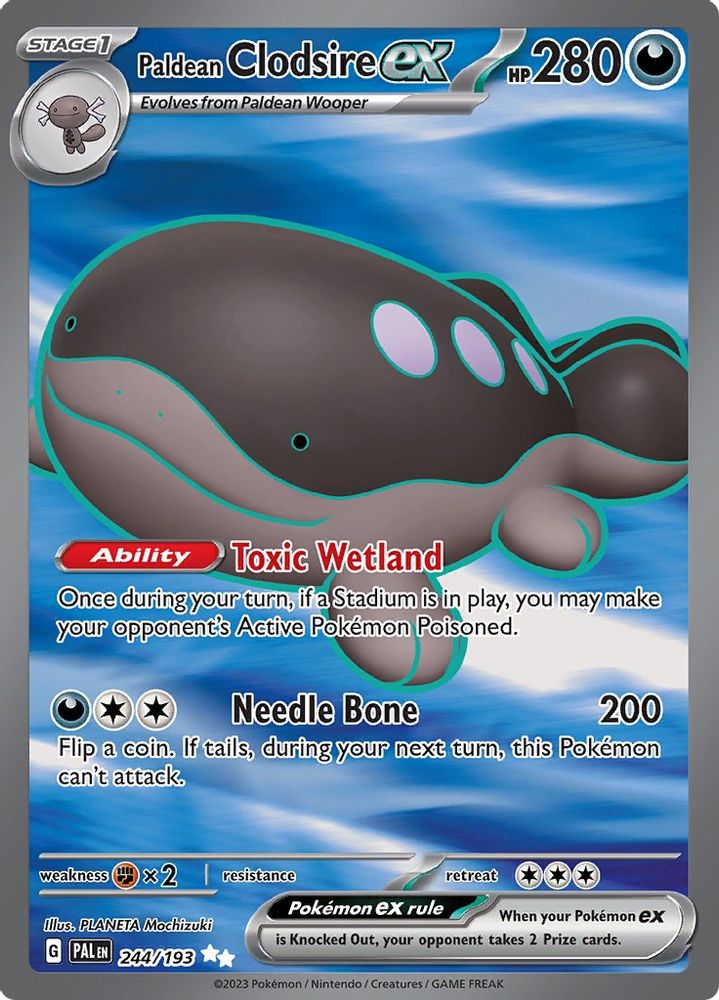 Paldean Clodsire ex 244/193  - Holofoil SV02 Paldea Evolved - Ultra Rare