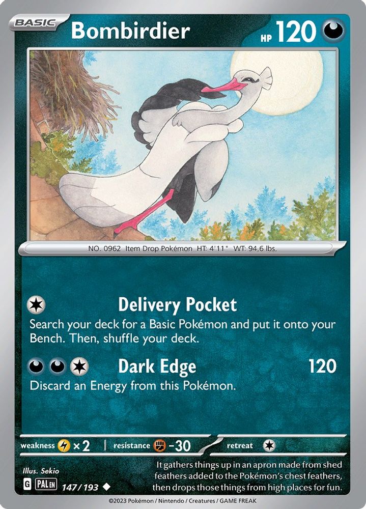 Bombirdier 147  - Reverse Holofoil SV02 Paldea Evolved - Uncommon